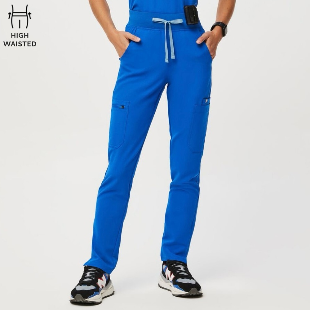 FIGS Royal Blue High Waisted Yola Skinny Scrub Pants